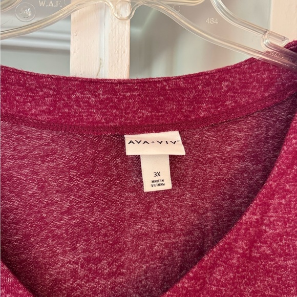 Ava & Viv Burgundy Long Sleeve Top - Picture 2 of 3